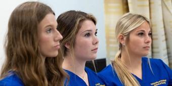 Three nursing students